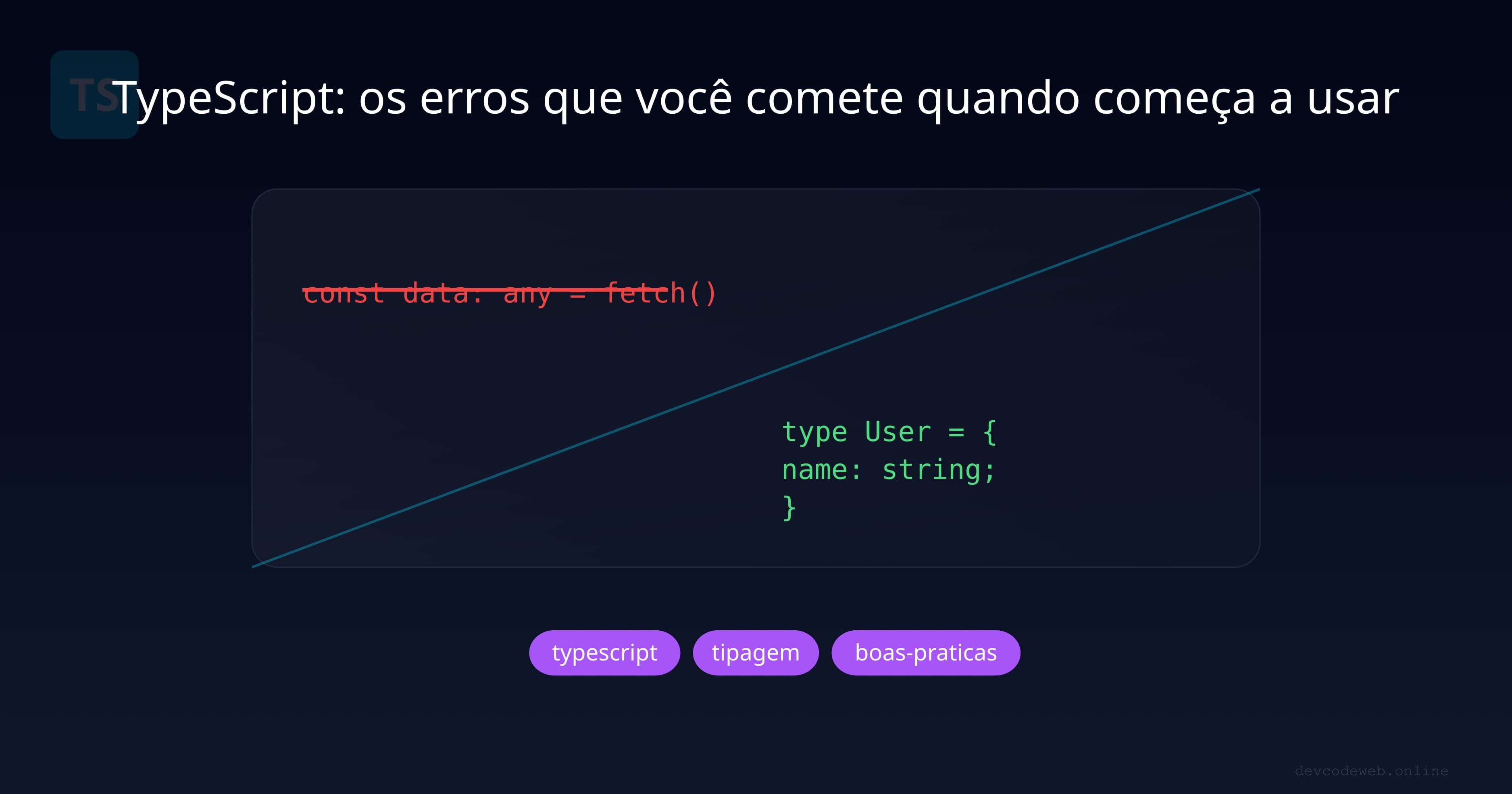 7 Erros de TypeScript que Destroem sua Tipagem Sem Você Perceber